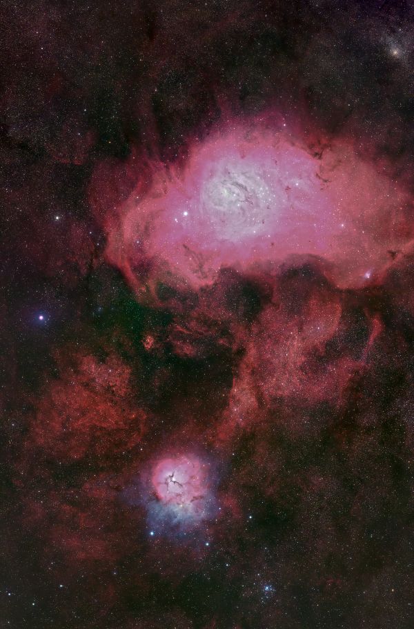 M20-M8 Lagoon and Trifid HaRGB - Astrophotography