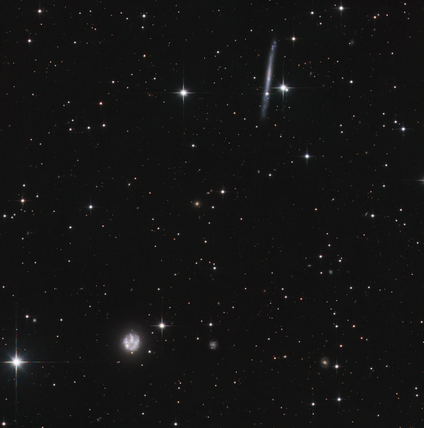 Galaxies NGC 2537 and IC 2233 in the constellation Lynx - Astrophotography