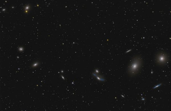 NGC 4438 and Markarian's Chain - Astrophotography