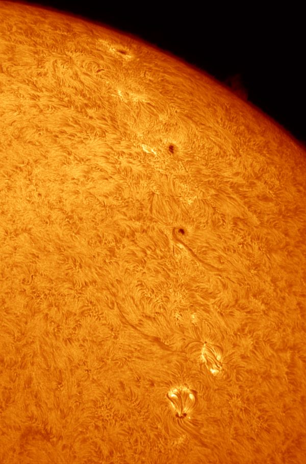 Sunspot groups 3317, 3318, and 3311, 3313, 3314 on 29.05.2023 - Astrophotography