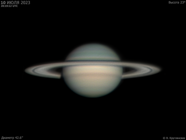 Saturn on July 10, 2023 - Astrophotography