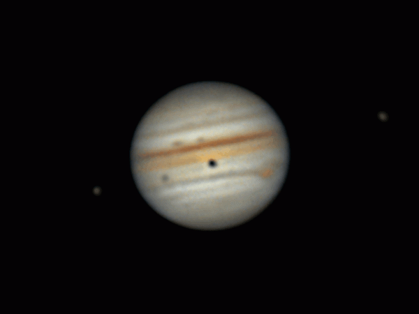 Animation of Jupiter's rotation and the motion of its moons - Astrophotography