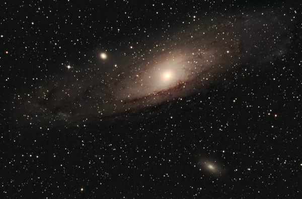 Galaxy in the constellation Andromeda (M31) and its companions M32 and M110 - Astrophotography