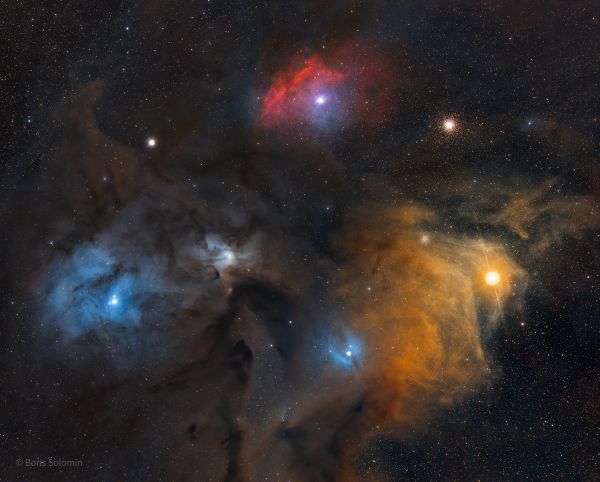 Rho Ophiuchi cloud complex. 2x1 mosaic. - Astrophotography
