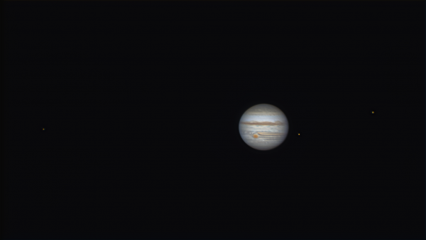 Europa, Jupiter, Io, and Ganymede on September 10, 2022 - Astrophotography
