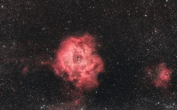 NGC 2237 Rosette nebula SHO faked from dual narrowband filter - Astrophotography