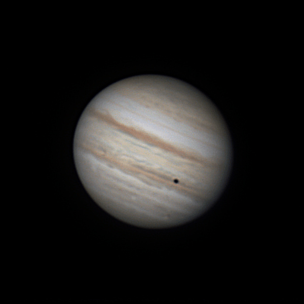 Animation of Jupiter's rotation over 1 hour and 55 minutes - Astrophotography