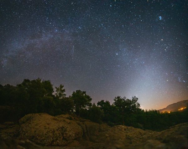 Meteor and Zodiacal Light - Astrophotography