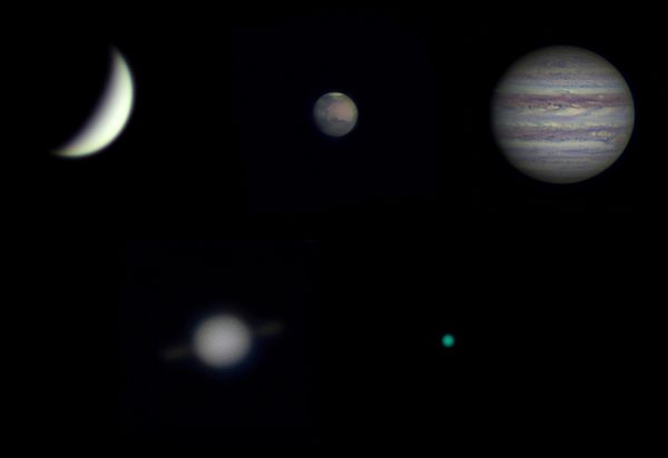 Planets in the Celestron Edge HD 8