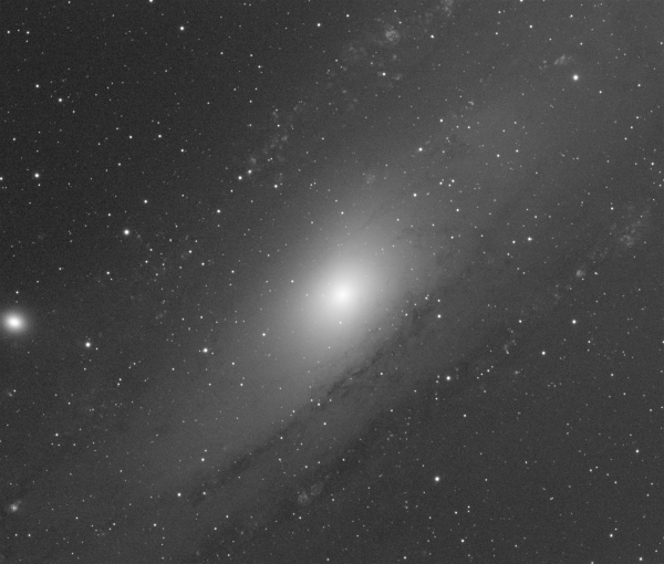 The core of the Andromeda Galaxy, M31, Ha only - Astrophotography