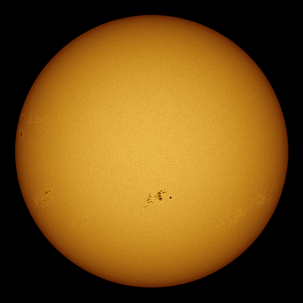 The Sun and sunspot groups: 3006, 3007, 3008, 3010, 3011, 3012 - Astrophotography