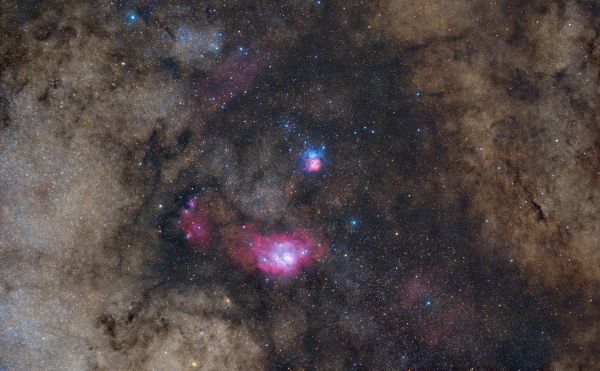 Lagoon and Trifid (m8, m20) - Astrophotography