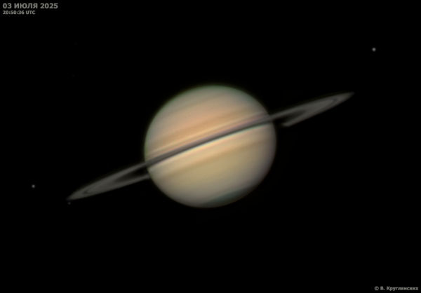 Dione, Mimas, Saturn and Rhea. July 3, 2025 - Astrophotography