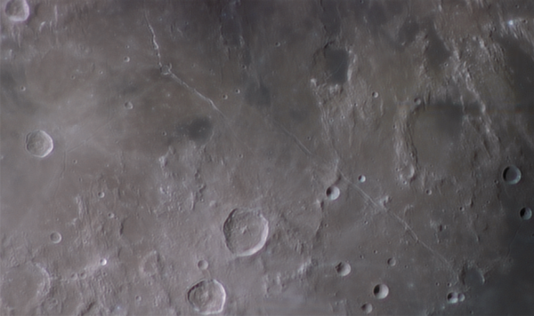 Hygini and Ariadaeus Rilles in color - Astrophotography