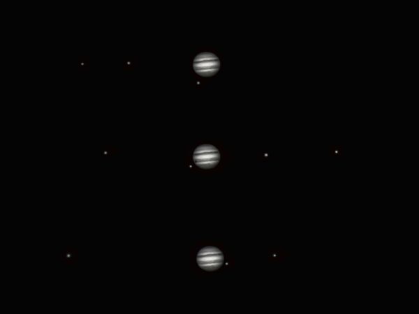 Orbital motion of Jupiter's moons - Astrophotography