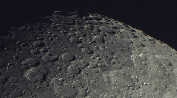 Moon, south pole, August 9, 2020 - Astrophotography