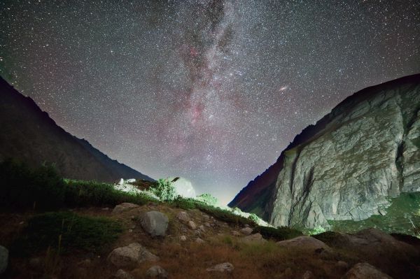 At the Bezengi alpine camp - Astrophotography