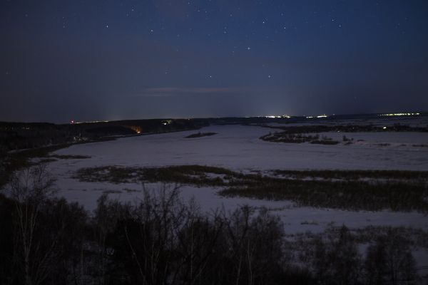 Stars over the Tom River - Astrophotography