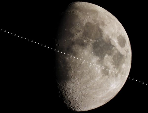 ISS Transit Across the Moon - Astrophotography