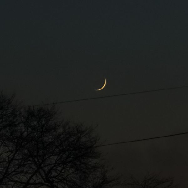 Lunar crescent (5%). - Astrophotography