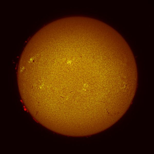 Sun in H-alpha, 7 may 2014, 12:57 - Astrophotography