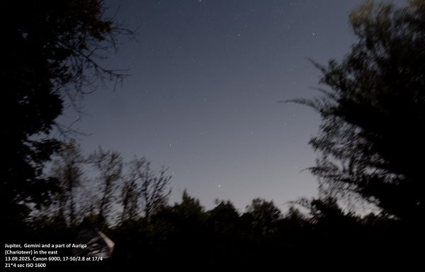 Gemini Rising with Jupiter - Astrophotography