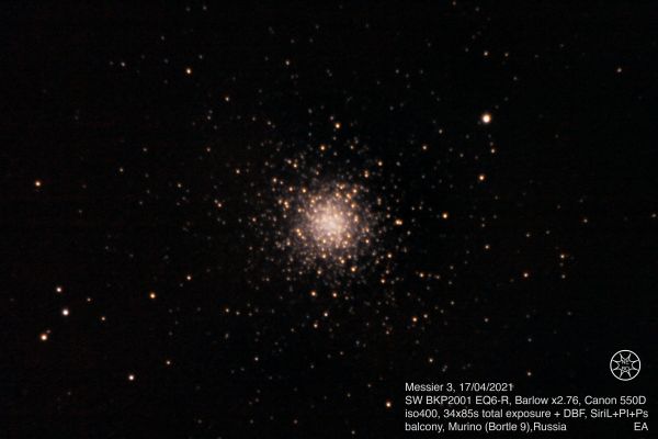 M3 - Globular Cluster - Astrophotography
