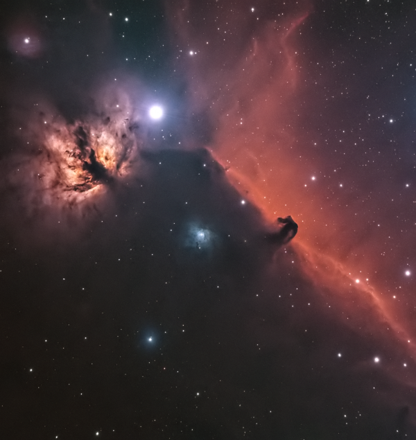 The Flame Nebula and Horsehead Nebula - Astrophotography