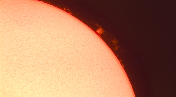 Prominences in H-Alpha 01.06.2021 - Astrophotography