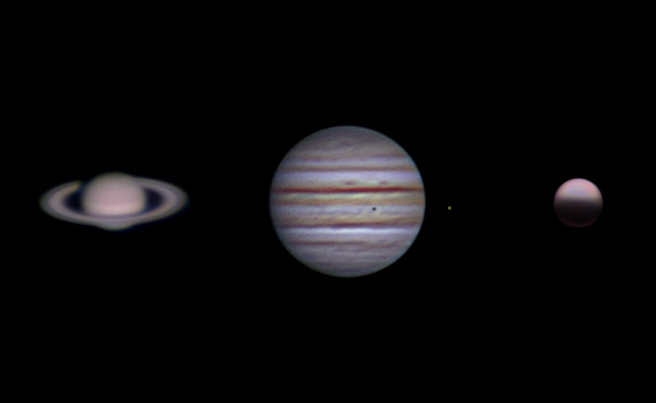 Saturn, Jupiter, Venus — Collage - Astrophotography