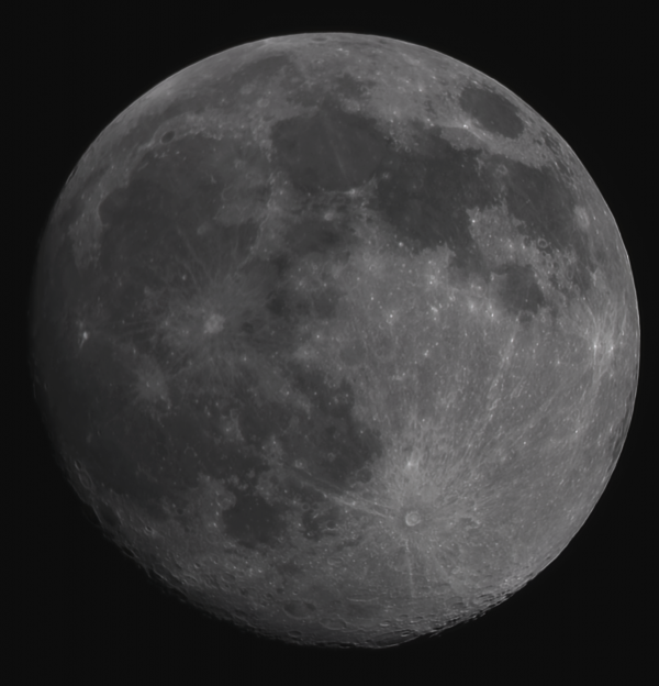 The Moon in a phase close to full. - Astrophotography