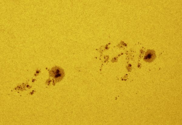 Sun - sunspot groups AR13774, 3777, 3779 07.08.2024 10:11 (GMT +5) - Astrophotography