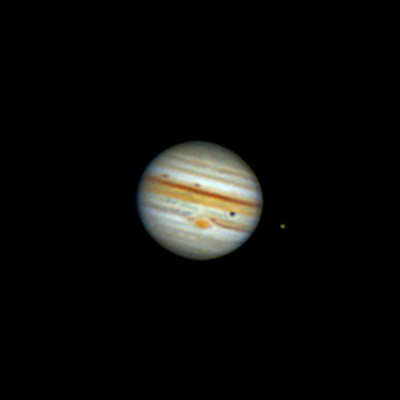 Jupiter and Io (with shadow) October 8, 2021 - Astrophotography