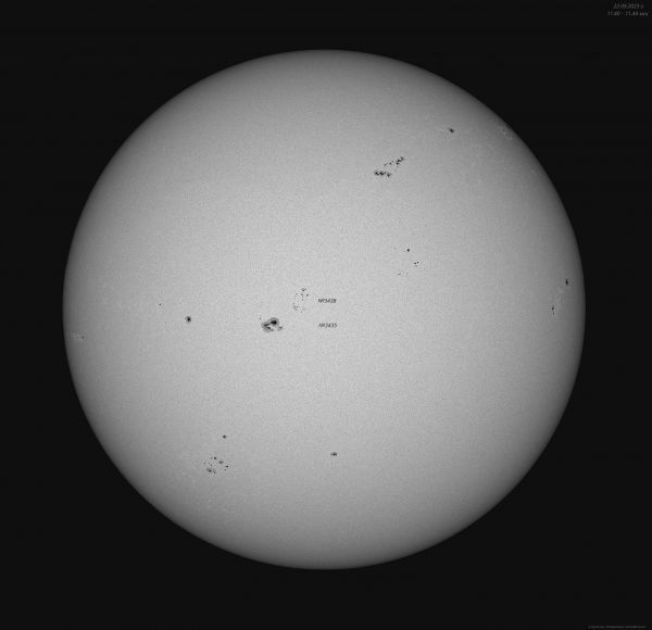 Photosphere of the Sun on September 22, 2023 - Astrophotography