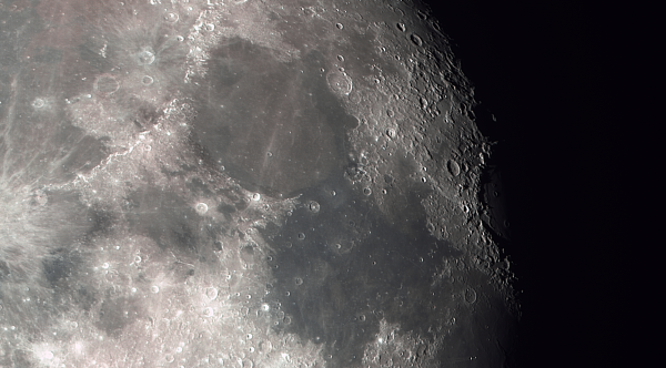 The Moon and its seas: Mare Vaporum, Mare Serenitatis, and Mare Tranquillitatis. 23.10.2021 - Astrophotography