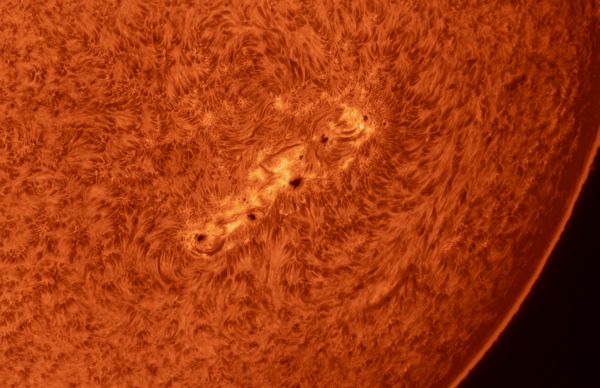 Active regions 3031 and 3037 on June 16, 2022 - Astrophotography