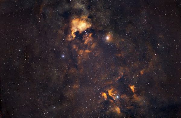 North America. Star Sadr, Butterfly Nebula - Astrophotography