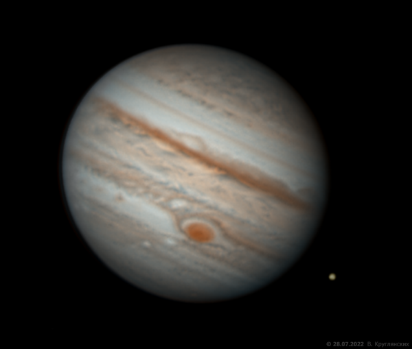 Jupiter and Io. July 28, 2022. - Astrophotography