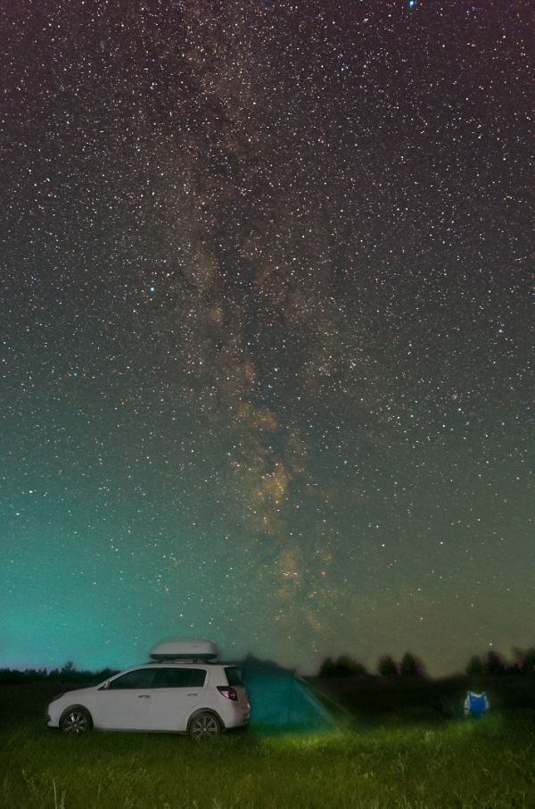 Milky Way in the village of Penki near Kungur - Astrophotography