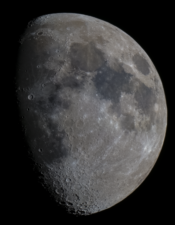 Moon, March 13, 2022. Illumination 73%. Panorama of 4 images. - Astrophotography