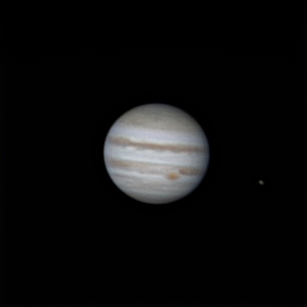 Jupiter and its moon Io - Astrophotography