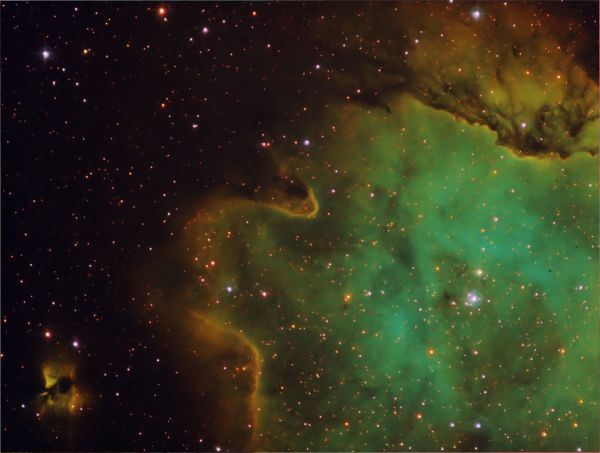 Collinder34 (part), Collinder 33, Sh2-201 in SII+Ha+OIII - Astrophotography