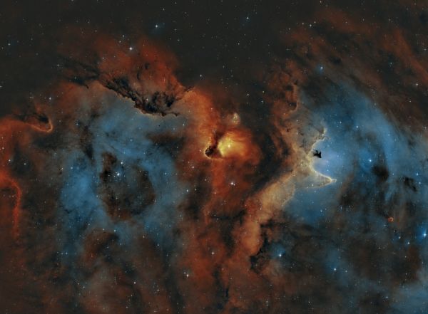 IC1848 center of the "Soul" nebula HOO - Astrophotography