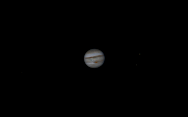 Jupiter and the moons Europa, Io, and Callisto. August 20, 2022. - Astrophotography