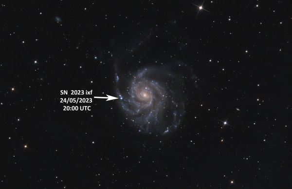 M 101 and supernova SN 2023ixf - Astrophotography