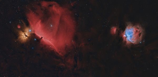 Orion Nebula(M42) , Horsehead(IC434) and Flame(NGC2024) - Astrophotography