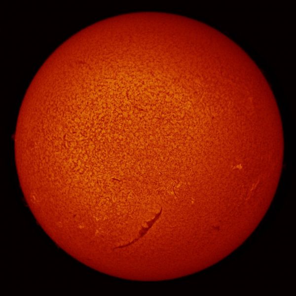 Sun in h-alpha 10 aug 2013 14:02 - Astrophotography