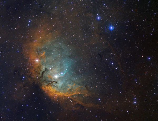Sh2 101 - The Tulip Nebula in SII+Ha+OIII palette (2023 edition) - Astrophotography