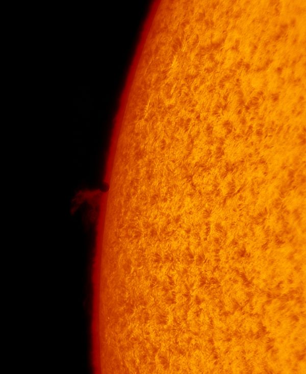 2016.05.09 Sun H-Alpha Mercury transit first contact - Astrophotography