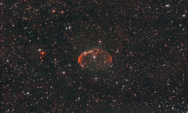 The Crescent Nebula in Cygnus. Data collected over 3 days: May 22, 23, and 28, 2022. - Astrophotography